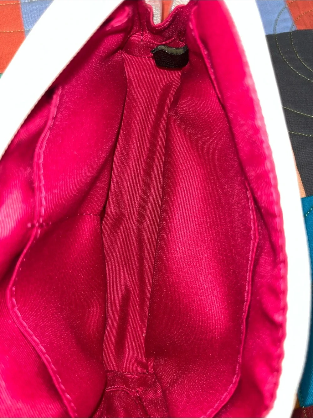 Coach Signature Cosmetic Pouch in Chalk and Pink Stripe